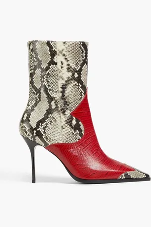 Missoni Ankle Boots aus Leder mit Schlangen- und Krokodileffekt - - EU 35