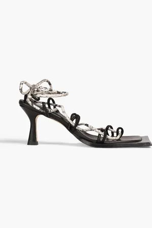 Miista Mie Ledersandalen mit Schlangenprint - - EU 35