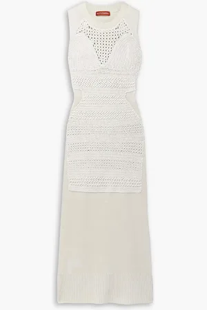 Altuzarra Arsenia Midikleid aus einer Merinowollmischung mit Einsätzen - Grau - L