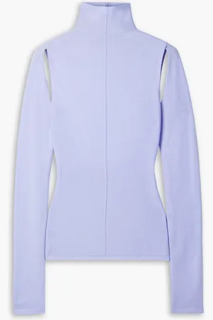 Khaite Marlowe Rollkragenoberteil aus Wolle mit Cut-outs - Lila - M