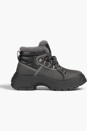 Maison Margiela Ankle Boots aus Leder und Nubukleder - Grau - EU 36