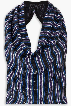 ASHISH Neckholder-Oberteil aus Georgette mit Pailletten - - L