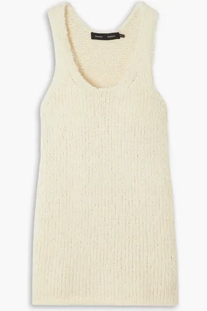 Proenza Schouler Tanktop aus einer Baumwollmischung mit Fransen - Weiß - M