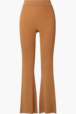 A.L.C. Bootcut-Hose aus Rippstrick - Braun - M