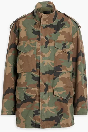 NILI LOTAN Jacke aus Twill aus einer Baumwollmischung mit Camouflagemuster - Grün - M