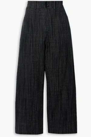 APIECE APART Merida Hose mit weitem Bein aus Biobaumwolle mit Nadelstreifen - - US 2