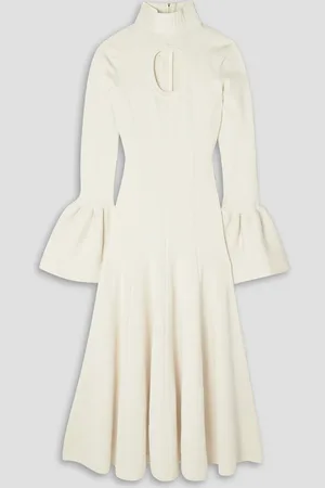 AZ FACTORY Thebe Magugu Makoti Midikleid aus Stretch-Strick mit Cut-outs - Weiß - XXL