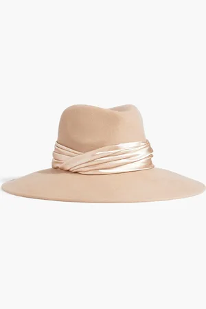 EUGENIA KIM Emmanuelle Fedora aus Wollfilz mit Satinbesatz - Neutral - ONESIZE