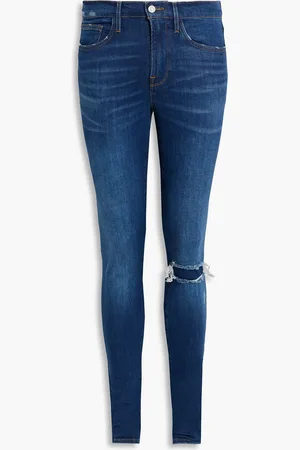 Frame Jagger Skinny Jeans aus Denim in Distressed-Optik - Blau - 29