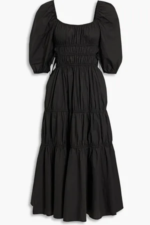 Nicholas Midikleid aus Baumwollpopeline mit Cut-outs - - US 2
