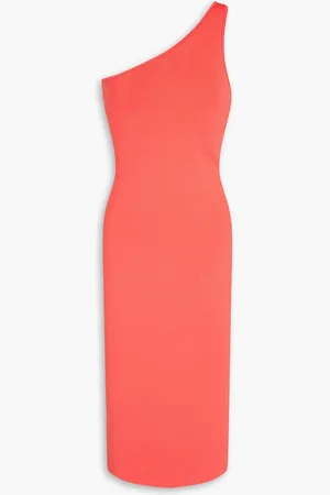 A.L.C. Colby Kleid aus Ponte mit asymmetrischer Schulterpartie - Orange - L