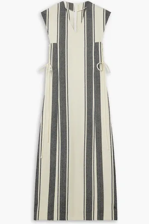 Bouguessa Lea gestreiftes Midikleid aus Baumwoll-Jacquard - - XS