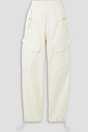 DION LEE Latch schmal zulaufende Cargohose aus Twill - Weiß - UK 12