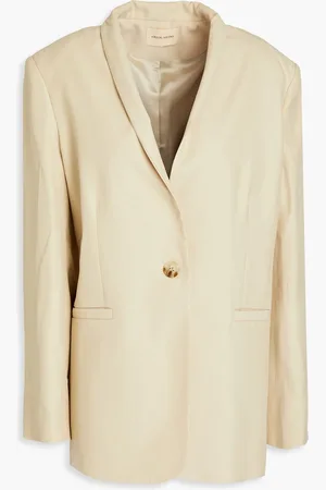 Loulou Studio Ruden Blazer aus Twill mit Flammgarneffekt - Neutral - L