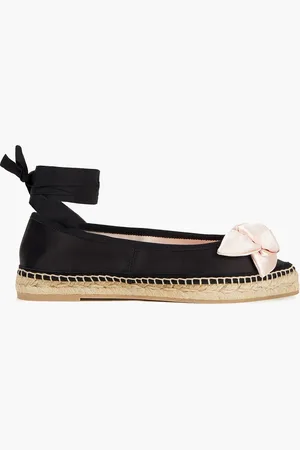 Roger Vivier Rose Button Espadrilles aus Satin mit Ripsbandbesatz - - EU 36