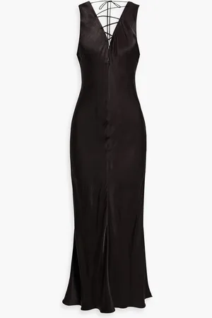 Frame Maxikleid aus glänzendem Jacquard mit Schnürung - - XS