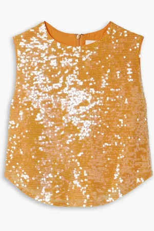 LAPOINTE Tanktop aus Crêpe mit Pailletten - - US 6
