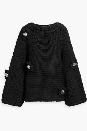 AREA Gehäkelter Pullover aus einer Baumwollmischung mit Verzierung - - XS
