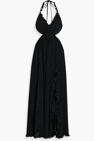 LOVESHACKFANCY Talitha Neckholder-Maxikleid aus plissiertem Crêpe mit Cut-outs - - XS