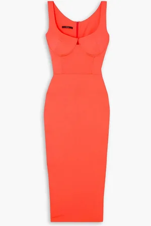 ALEX PERRY Alden Midikleid aus Stretch-Jersey - Orange - UK 12