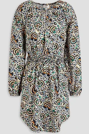 A.L.C. Bedrucktes Minikleid aus Baumwollpopeline mit Raffung - - US 6