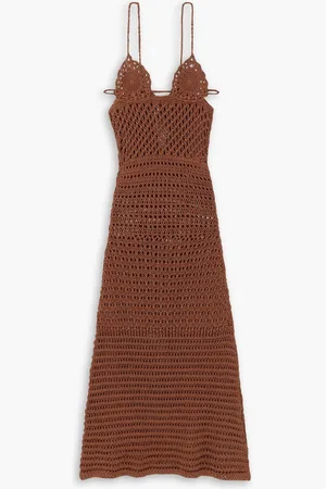 Alanui Mother Nature Maxikleid aus gehäkelter Baumwolle - Braun - S