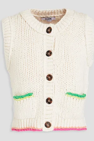 RE/DONE 90s Cropped Cardigan aus Baumwolle - Weiß - L