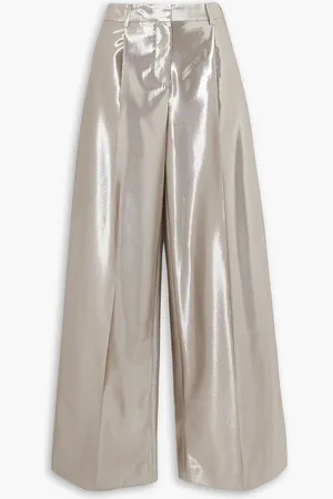 Altuzarra Dale Hose mit weitem Bein aus Metallic-Satin - Metallic - FR 36