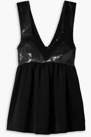 Proenza Schouler Tanktop aus gehämmertem Crêpe mit Pailletten - - US 6