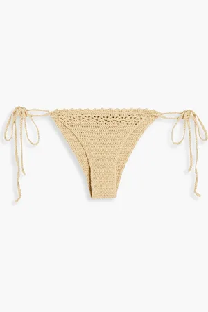 Cult Gaia Eshe tief sitzendes Bikini-Höschen aus gehäkelter Baumwolle - Neutral - XS