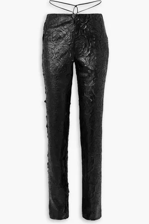 ROTATE Donita Hose mit geradem Bein aus beschichtetem Kunstleder - - DE 36