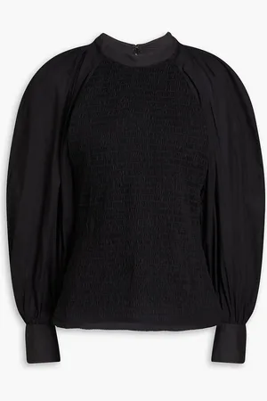 3.1 Phillip Lim Oberteil aus Baumwollpopeline mit Raffung - - XS