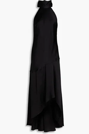 Frame Maxikleid aus Seidensatin mit Schluppe - - L