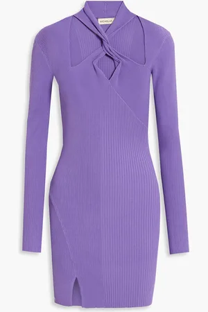Nicholas Minikleid aus Rippstrick mit Cut-outs und Twist-Detail - - XL