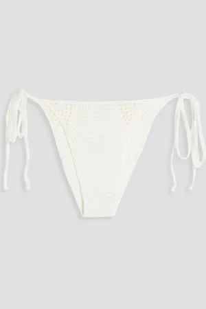 Cult Gaia Bellona Bikini-Höschen aus gehäkelter Baumwolle - Weiß - M