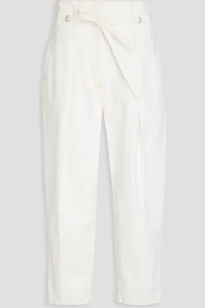 3.1 Phillip Lim Hoch sitzende Cropped Karottenjeans - Weiß - US 6