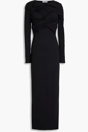 Anna Quan Midikleid aus geripptem Stretch-Baumwoll-Jersey mit Cut-outs und Twist-Detail - - UK 6