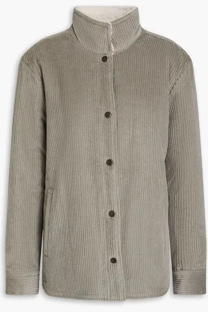 James Perse Cord-Jacke aus einer Baumwoll-Wollmischung - Grau - 1