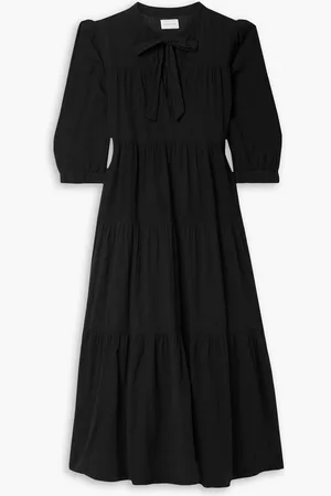 Honorine Giselle Maxikleid aus Baumwollgaze in Knitteroptik - - S