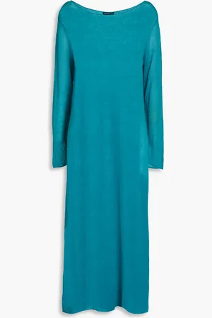 James Perse Midikleid aus einer Leinenmischung - Blau - 2