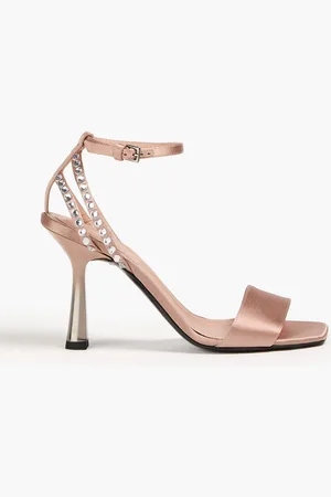 Alberta Ferretti Sandalen aus Satin mit Kristallverzierung - Pink - EU 40