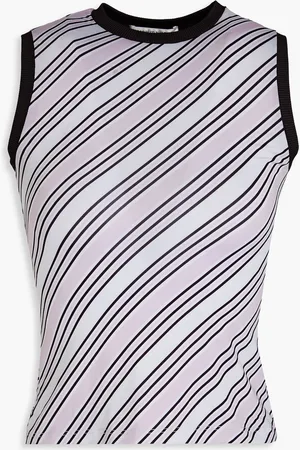 Maisie Wilen Gestreiftes Tanktop aus Stretch-Jersey - Lila - M