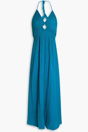 Bash Maxikleid aus Cupro-Krepon mit Cut-outs - Blau - 3