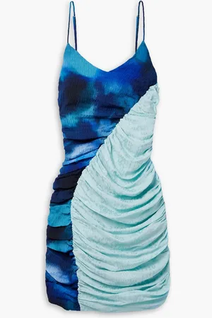 Ahluwalia Solange Minikleid aus Jacquard und Jersey mit Batikmuster - - UK 14