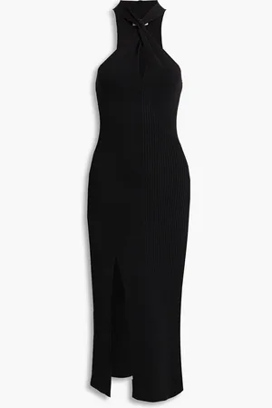 Nicholas Midikleid aus Rippstrick mit Twist-Detail - - XL