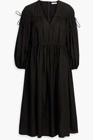 ROSETTA GETTY Gerafftes Kleid aus Baumwollpopeline - - XS