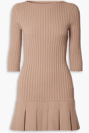 Khaite Jago geripptes Minikleid aus Strick mit Falten - - L