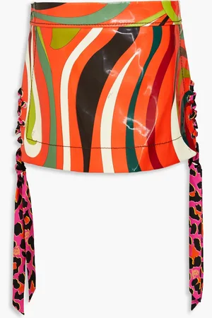 Puccini Minirock aus Kunstleder mit Print - - IT 42
