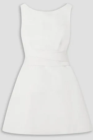 BRANDON MAXWELL Minikleid aus Seiden-Faille - Weiß - US 12