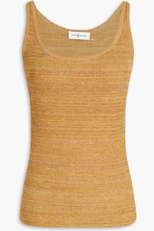 Tory Burch Meliertes Tanktop aus einer Baumwollmischung - Braun - L